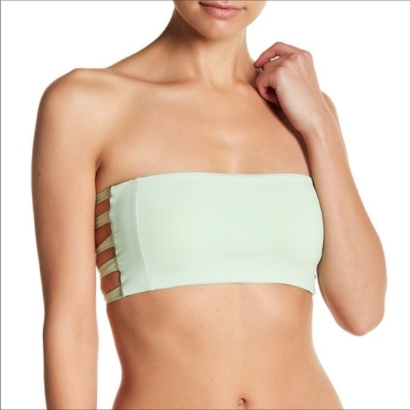Tavik Other - NWT Tavik Womens Lime Green Strapless Ace Bandeau Lattice Bikini Top Size S